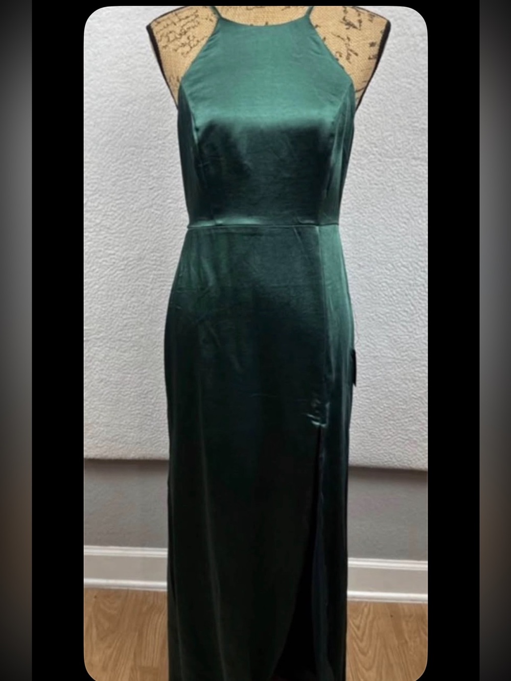 Lulu's Satin Green Gown WORN ONCE